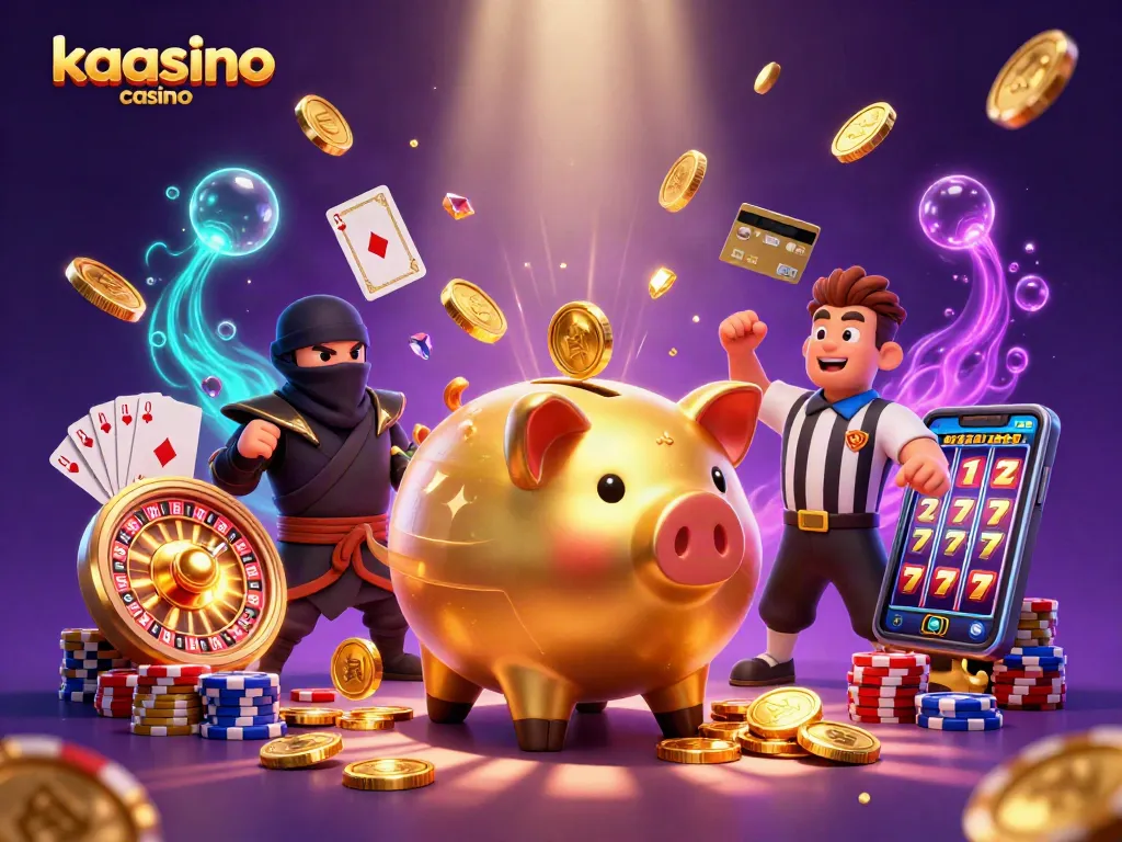 Experience the thrilling lively action at kaasino casino with unique characters and vibrant casino elements.