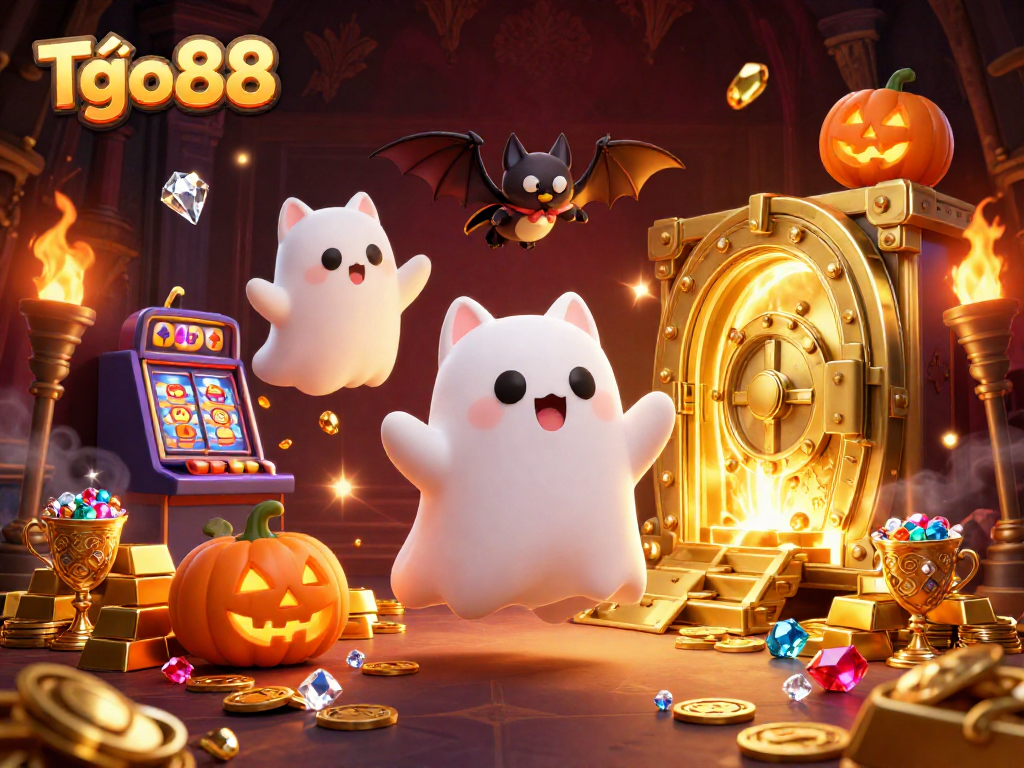 Engage in thrilling gaming adventures with Tải go88, featuring vibrant characters in a haunted casino setting