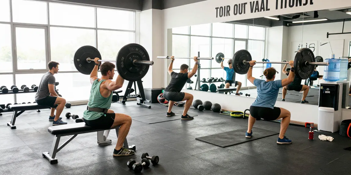 Prime Pharma Steroiden fitness enthusiasts training hard in a modern gym.