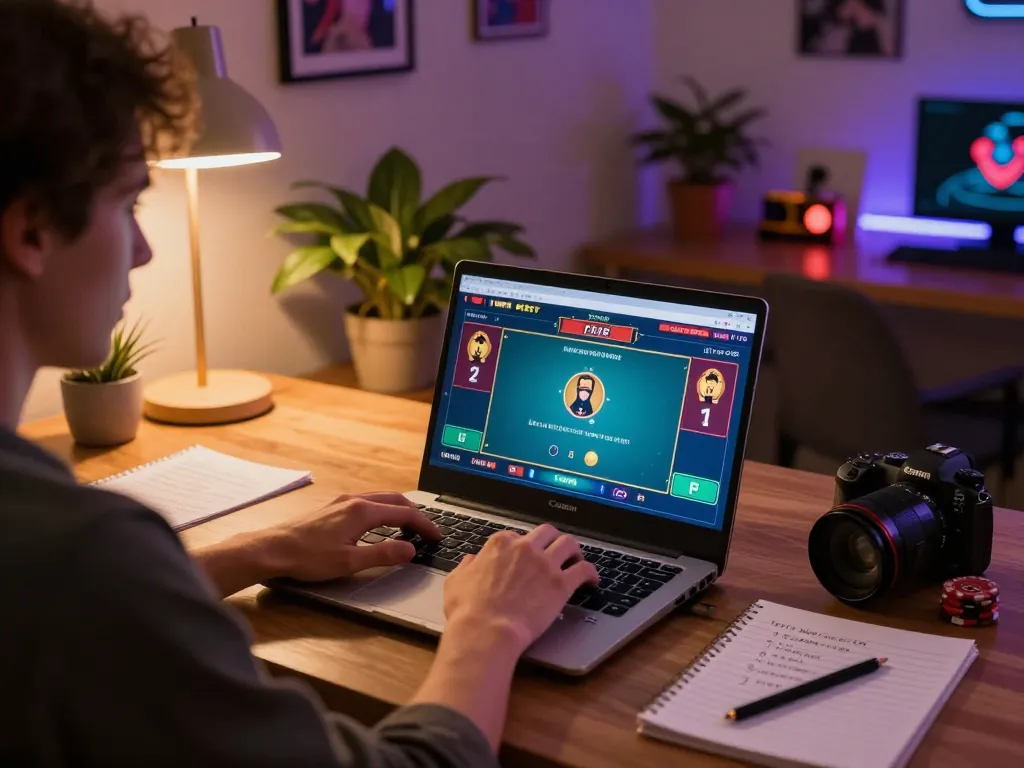 Sitting at home engaging in soi kèo nhà cái with online poker strategy notes