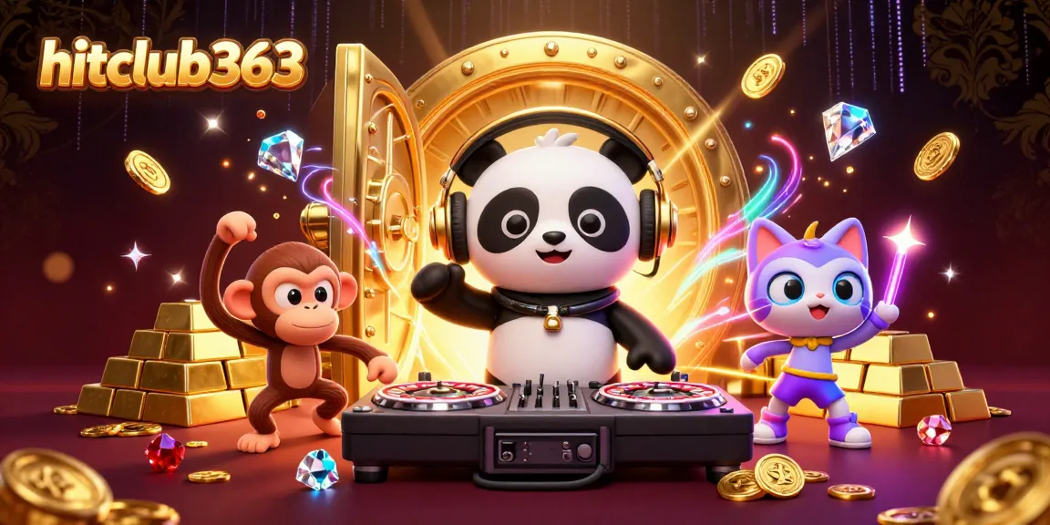 Spin to win at hitclub363 with a DJ panda and exciting casino visuals!