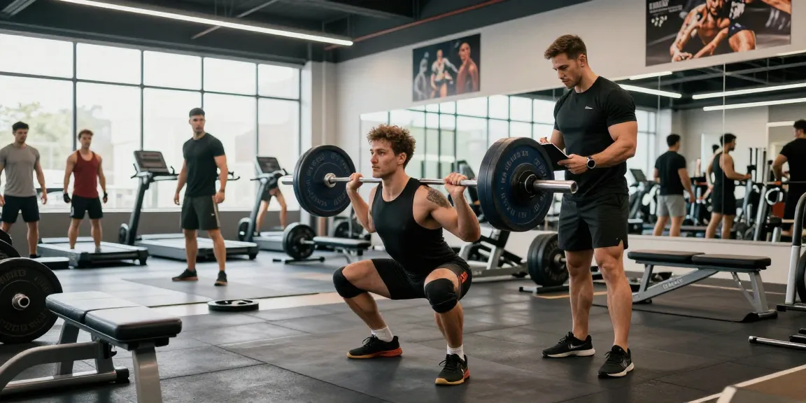 Dedicated athlete performing powerlifting squat showcasing Prime Pharma Steroiden effectiveness in modern gym setting.