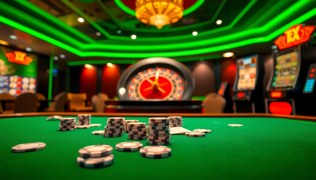 Exciting scene of Nhà Cái TX88 with vibrant casino table action and lively gambling atmosphere.