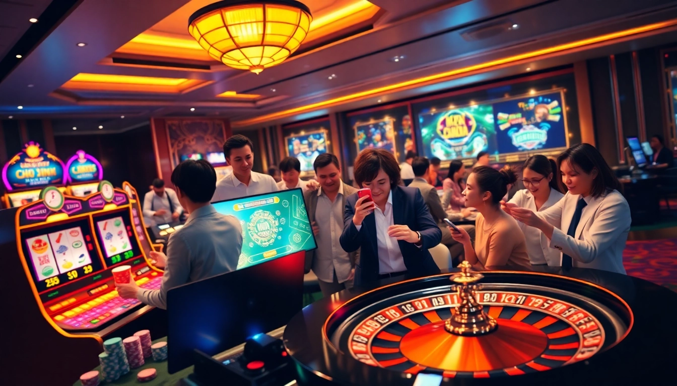 Experience the thrill of online gaming with TRANG CHỦ LUCK8 showcasing immersive casino elements.