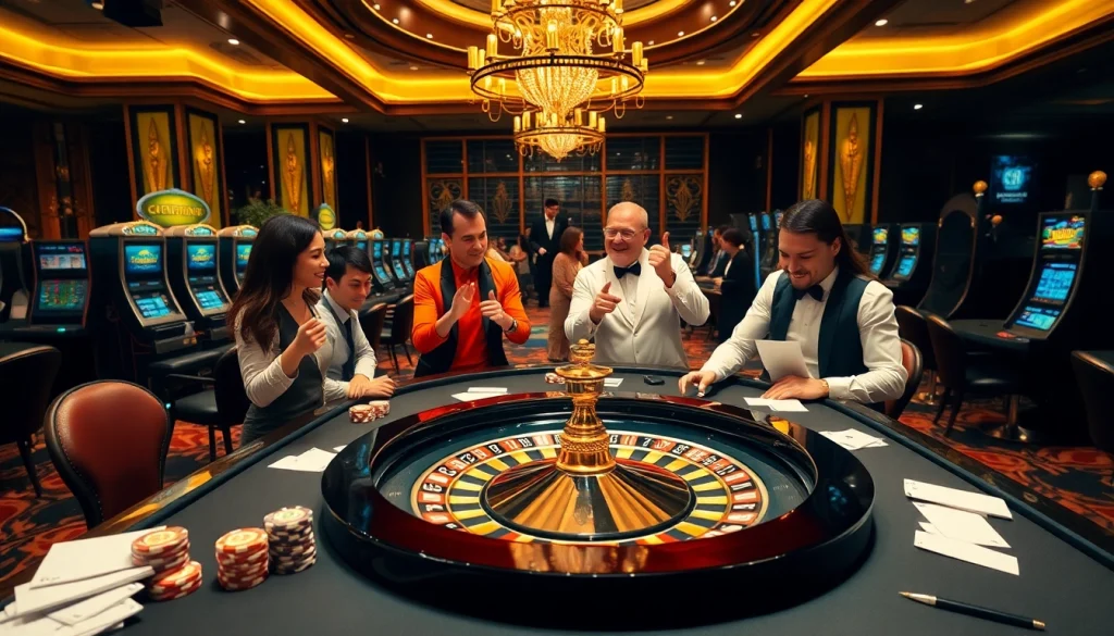 Experience the thrill of betting at debet net with vibrant casino tables and professional players.