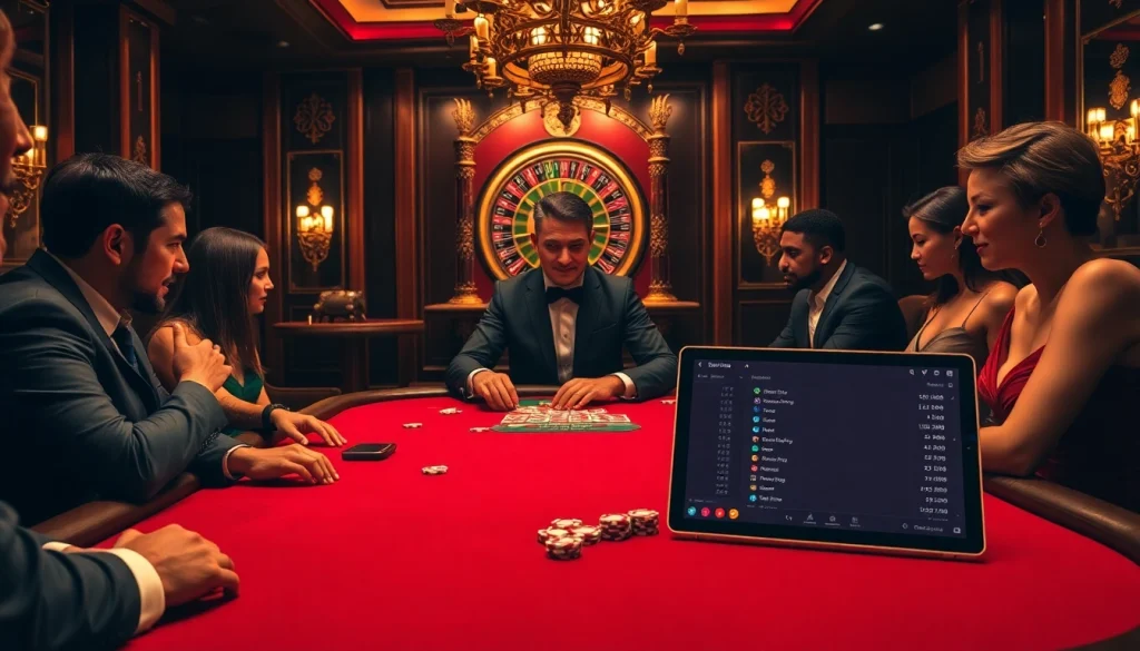Players engaging in high-stakes poker at UU 88's luxurious casino table.