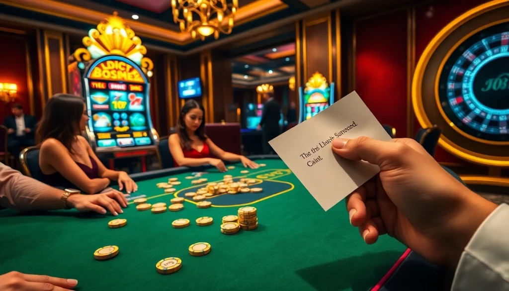 Engage with thrilling games at https://tt88.to/ featuring a luxurious casino setting with poker and roulette.