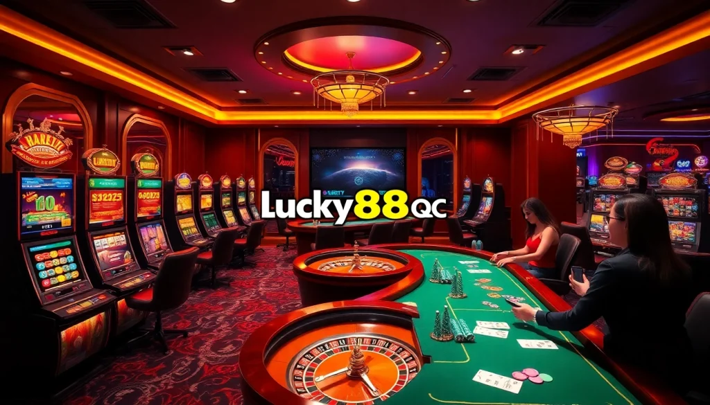 Spinning the reels at Lucky88qq online casino with exciting slot machines and vibrant gameplay.