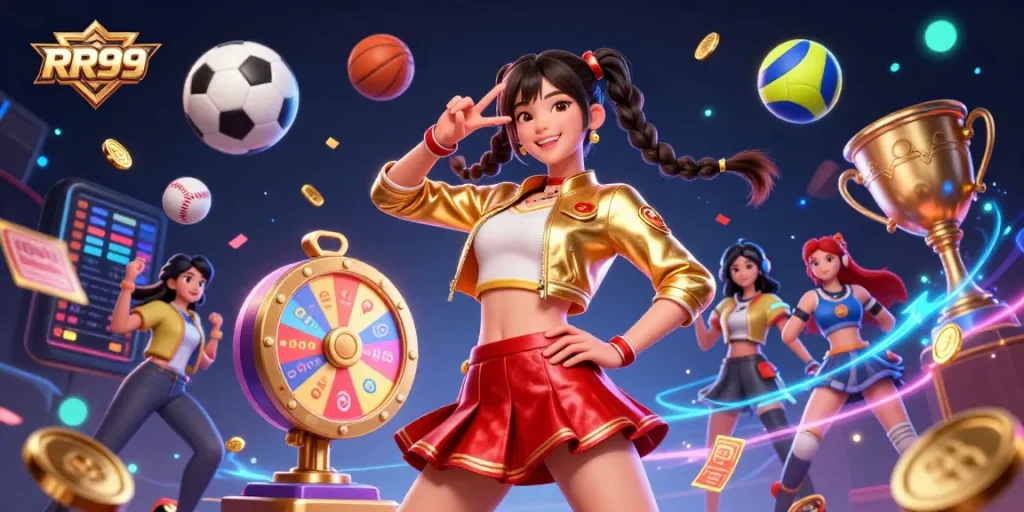 Experience thrilling RR99 gaming action with vibrant sports elements and a lively atmosphere.