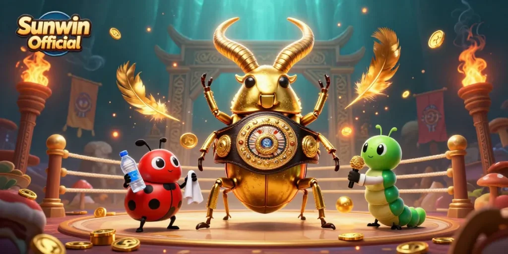Engage in thrilling gameplay at Sunwin Official with a dynamic casino showdown featuring colorful characters and games.