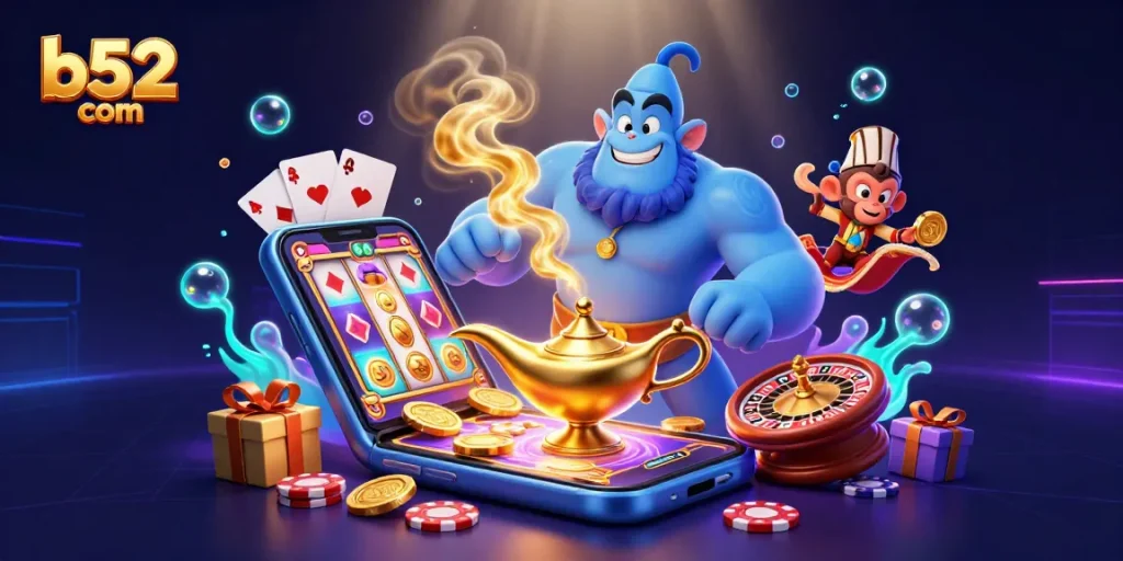 Experience thrilling gameplay with b52 com showcasing vibrant slot machines and dynamic gambling elements.