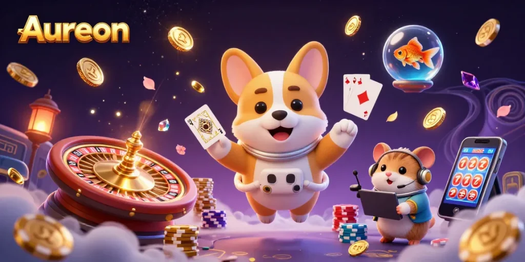 Aureon Casino offers thrilling gaming experiences with unique characters and dynamic casino atmosphere, celebrating excitement.