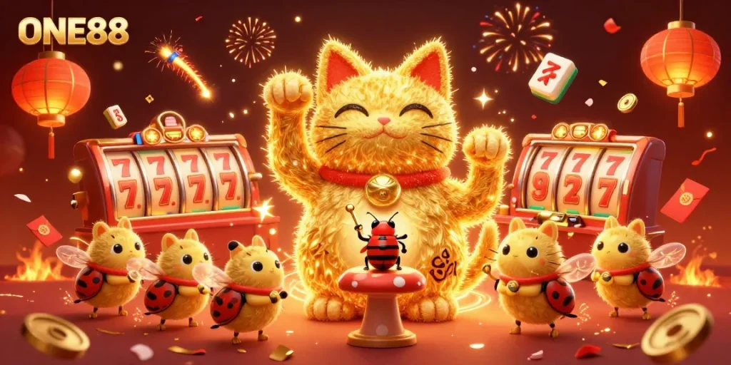 Experience the excitement of ONE88 with a vibrant 3D illustration showcasing its unique casino atmosphere.